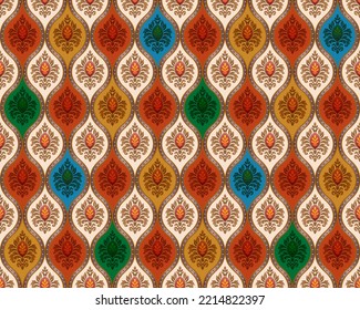 Abstract seamless  ornament bunch pattern  color full background design