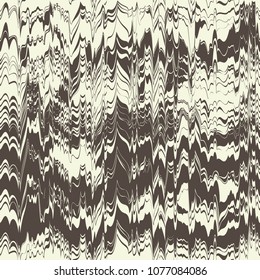 Abstract seamless ornament with fantasy waves. Two colors vector image.