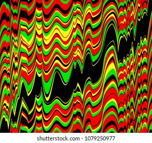 Abstract seamless ornament with fantasy waves. Two colors vector image.