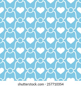 abstract seamless ornament pattern with hearts vector illustration