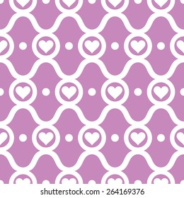 abstract seamless ornament pattern with hearts vector illustration