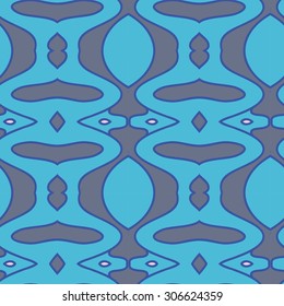 Abstract seamless ornament pattern. the kaleidoscope effect. Ethnic damask motif. Vintage style pattern. Vector illustration