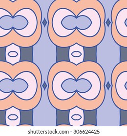 Abstract seamless ornament pattern. the kaleidoscope effect. Ethnic damask motif. Vintage style pattern. Vector illustration
