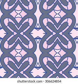 Abstract seamless ornament pattern. the kaleidoscope effect. Ethnic damask motif. Vintage style pattern. Vector illustration