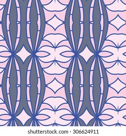 Abstract seamless ornament pattern. the kaleidoscope effect. Ethnic damask motif. Vintage style pattern. Vector illustration