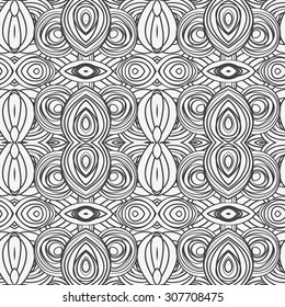 Abstract seamless ornament pattern. the kaleidoscope effect. Ethnic damask motif. Vintage style pattern. Vector illustration
