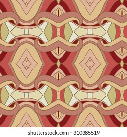 Abstract seamless ornament pattern. the kaleidoscope effect. Ethnic damask motif. Vintage style pattern. Vector illustration