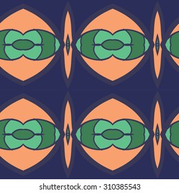 Abstract seamless ornament pattern. the kaleidoscope effect. Ethnic damask motif. Vintage style pattern. Vector illustration