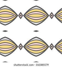 Abstract seamless ornament pattern. the kaleidoscope effect. Ethnic damask motif. Vintage style pattern. Vector illustration