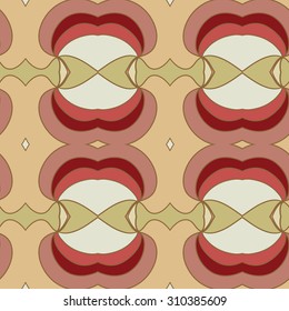 Abstract seamless ornament pattern. the kaleidoscope effect. Ethnic damask motif. Vintage style pattern. Vector illustration