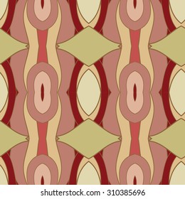 Abstract seamless ornament pattern. the kaleidoscope effect. Ethnic damask motif. Vintage style pattern. Vector illustration