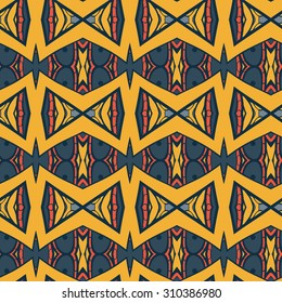 Abstract seamless ornament pattern. the kaleidoscope effect. Ethnic damask motif. Vintage style pattern. Vector illustration