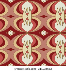 Abstract seamless ornament pattern. the kaleidoscope effect. Ethnic damask motif. Vintage style pattern. Vector illustration