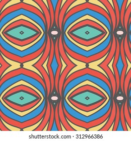 Abstract seamless ornament pattern. the kaleidoscope effect. Ethnic damask motif. Vintage style pattern. Vector illustration