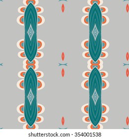Abstract seamless ornament pattern. the kaleidoscope effect. Ethnic damask motif. Vintage style pattern. Vector illustration