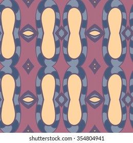 Abstract seamless ornament pattern. the kaleidoscope effect. Ethnic damask motif. Vintage style pattern. Vector illustration