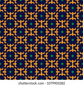 Abstract seamless ornament pattern. Vector illustration.