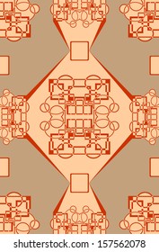 abstract seamless ornament pattern vector illustration