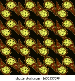 Abstract seamless ornamental pattern. Paisley color ornament. Wrapping print. Decorative art. Wallpaper vector decor. Fantasy doodle. For wrapping, wallpaper, textile, fabric