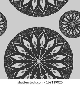 Abstract seamless ornamental vector background. 