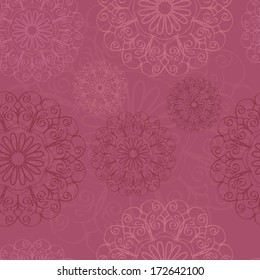 Abstract seamless ornamental vector background.