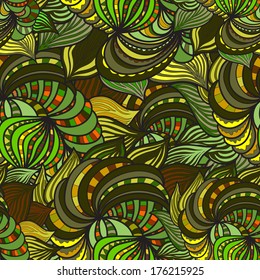 Abstract seamless ornamental vector background.