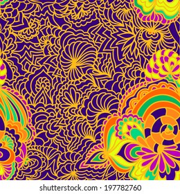 Abstract seamless ornamental vector background.