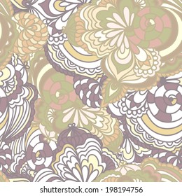 Abstract seamless ornamental vector background.
