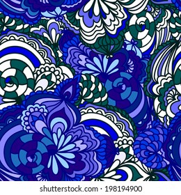 Abstract seamless ornamental vector background.