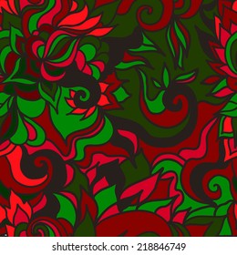 Abstract seamless ornamental vector background.