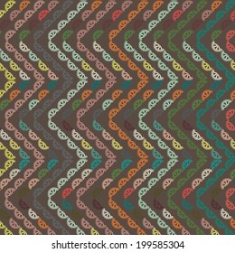 Abstract seamless ornamental vector design. Seamless geometric pattern.
