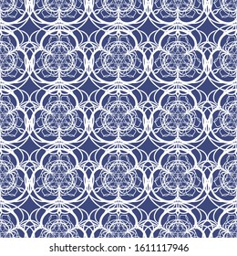 Abstract seamless ornamental vector pattern for fabric