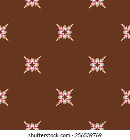 Abstract seamless ornamental vector pattern for fabric