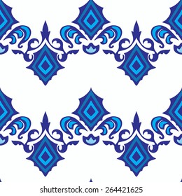 Abstract seamless ornamental vector pattern for fabric