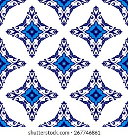 Abstract seamless ornamental vector pattern for fabric