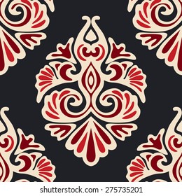 Abstract seamless ornamental vector pattern for fabric