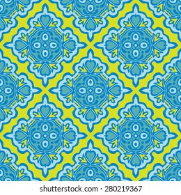 Abstract seamless ornamental vector pattern for fabric