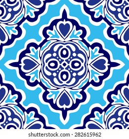 Abstract seamless ornamental vector pattern for fabric