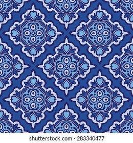 Abstract seamless ornamental vector pattern for fabric