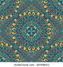 Abstract seamless ornamental vector pattern for fabric