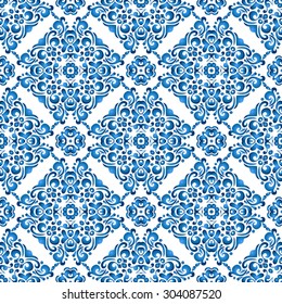 Abstract seamless ornamental vector pattern for fabric