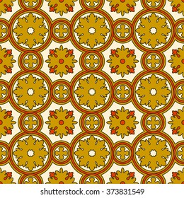 Abstract seamless ornamental vector pattern. Renaissance decorative wallpaper. Vintage background