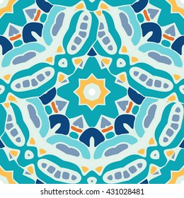 Abstract seamless ornamental vector pattern for fabric