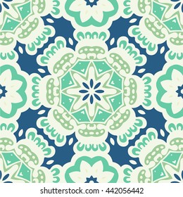Abstract seamless ornamental vector pattern for fabric