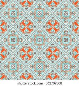 Abstract seamless ornamental vector tiles pattern for fabric