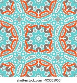 Abstract seamless ornamental vector tiles pattern for fabric