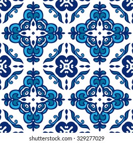 Abstract seamless ornamental winter vector pattern for fabric