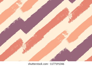 Abstract seamless paintbrush stroke pattern. Artistic colorful grunge endless background. EPS10 vector. Swatch included.