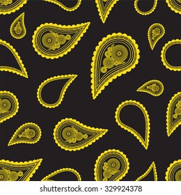 Abstract seamless paisley background