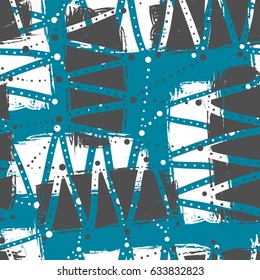 Abstract seamless patter. chaotic repeated backdrop. grunge urban background. monochrome wallpaper for boys,  textile,  clothes,  wrapping paper.  ethnic motoves